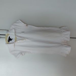 Ralph Lauren girls white polo dress with ruffle